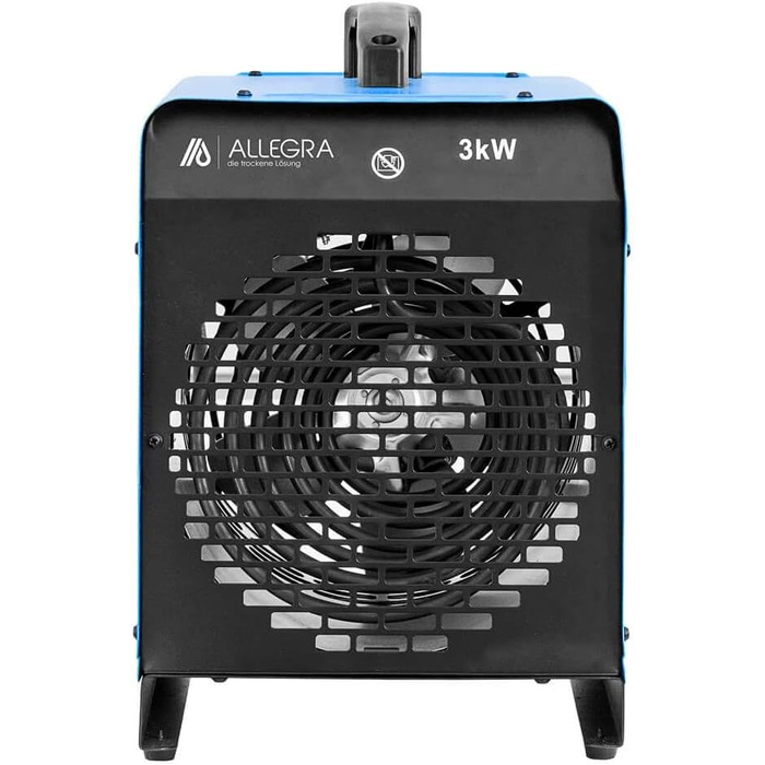 Електричний вентилятор-обігрівач 3 кВт 230 В з 3 рівнями нагріву (30/1500/3000 Вт), безступінчастим термостатом, компактний та портативний, 30