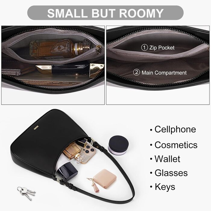 Сумка-клатч Y2K, жіноча напівмісяць хобо, шкіряна сумка з верхньою ручкою, кросбоді сумка, червоний гаманець осінньої моди Y2K A01-чорний