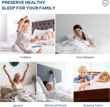 Наматрацник BEDLORE 180 x 200 см, водонепроникний наматрацник, безшумний чохол з глибокою кишенею мякий, дихаючий та зручний (білий) Білий 180x200x40 см