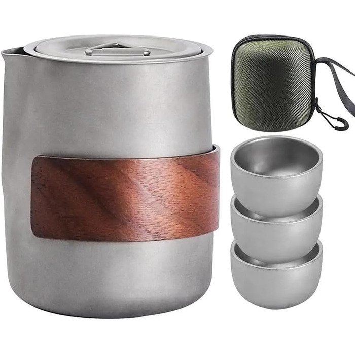 Китайський чайний набір з 3 чашками, чашками та місцем для зберігання чаю, портативний чайний набір з футляром, двошаровий