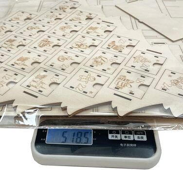 Дерев'яний календар для різдвяної ялинки 24 дні Kelisdi