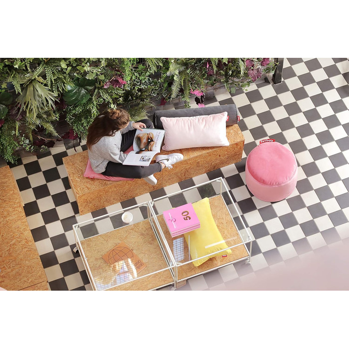 Крісло-мішок Fatboy Point Velvet з оксамитового сидіння для приміщень - Перлинно-рожевий (Перлинно-рожевий)