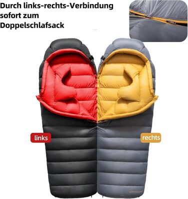 Цей зимовий пуховий спальний мішок має графенову підкладку та наповнювач 620 Power Duck Down, важить лише 1570 грамів і підходить для температур від 0C до -24C, чорний -8C