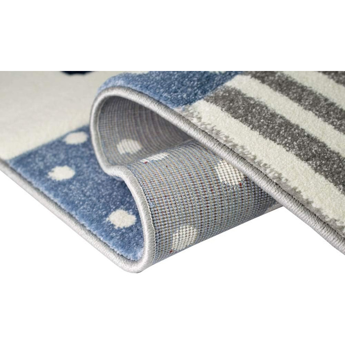 Дитячий килим ігровий килимок дитяча кімната хлопчиків морський морський картатий синій розмір 160x230 см