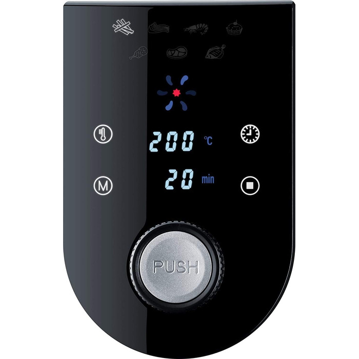 Аерофритюрниця Steba HF 5000 XL, 5.2 л, антипригарне покриття, функція підігріву, 7 автопрограм, 1800 Вт, чорна