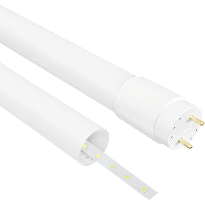 Світлодіодна трубка Candelastika T8 60 см 10 Вт/840 G13 нейтральний білий 4000 К світлодіодна неонова лампа включно зі світлодіодним стартером 1200 люмен без регулювання яскравості кут променя 270 заміна люмінесцентної лампи 18 Вт