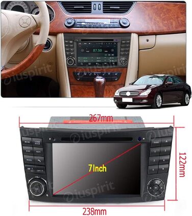 Автомагнітола 2 DIN Navi Mercedes E-Class W211 / Mercedes G-Class W463 / Mercedes CLK W209 / CLS Class W219 / E200 / E240 / E270 / E280 / E30 CARPLAY RDS, 11 GPS DVD USB SD WI-FI Bluetooth