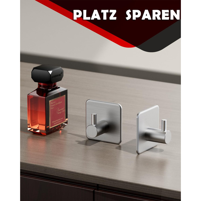 Рушникосушка без свердління, 6 шт. гачки для рушників з нержавіючої сталі клейкі гачки для одягу гачки самоклеючі, нержавіючі, іде