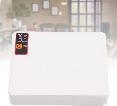 ДБЖ (UPS) міні для роутера/модему, 15600 мАг, USB-C, для бізнесу та геймерів, зелений пластик, 5x4x1.2 см (EU-штекер)