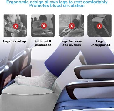 Кубики для міжхребцевих дисків, кубики для позиціонування на степах, великі кубики з пінопласту, подушки для позиціонування на степах, надувні подушки для ніг з насосом, 40 x 30 x 32 см (темно-сині), 2 шари темно-синього кольору