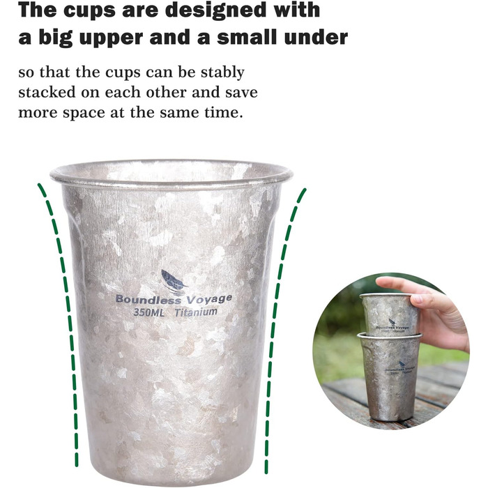Мл титанова пивна кружка одношарова чашка кава чай кола чашка відкритий кемпінг подорожі легка чашка для води 12 унцій пікнік сад вечірка чашка фестиваль подарунок Ti3087D, 350