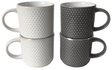 Набір чашок на підставці Limited Edition Point, 4х400 мл  (7123376)