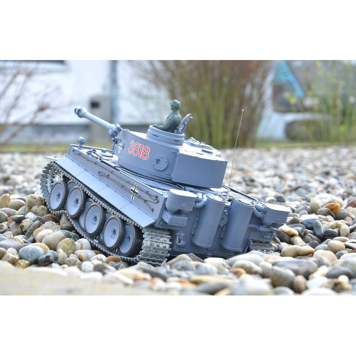 Радіокерований танк Panzer Тигр I Heng Long 116 з функцією стрільби, димом, звуком, сталевими шестернями, металевими гусеницями та колесами 2.4Ghz V7.0 PRO з RRZ Professional