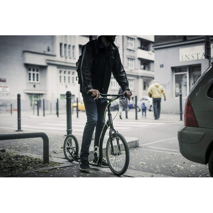 Самокат Yedoo Rodstr з педалями - до 150 кг, самокат з пневматичними шинами 20/16 - самокат для дорослих з алюмінієвого сплаву з р