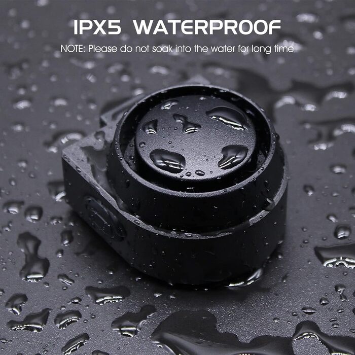 Велосипедна сигналізація-дзвінок, 115 дБ, IPX5, Бездротова, Чорний