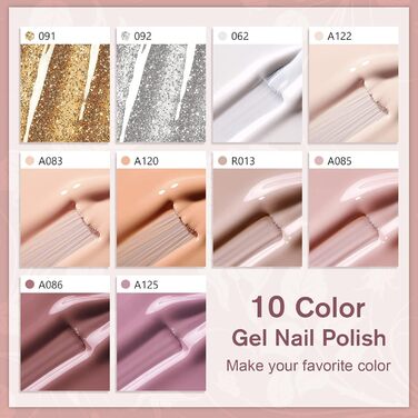 Набір гель-лаків Shining She (10 відтінків)