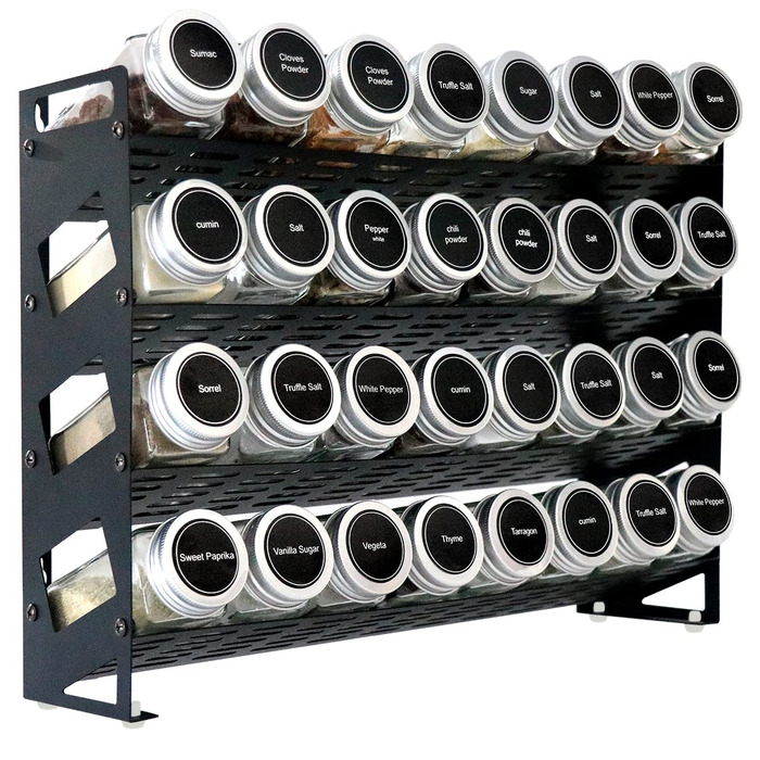 Рівнева полиця Spice для стільниці, шафи або настінного монтажу, 4 відділення для зберігання, 4-