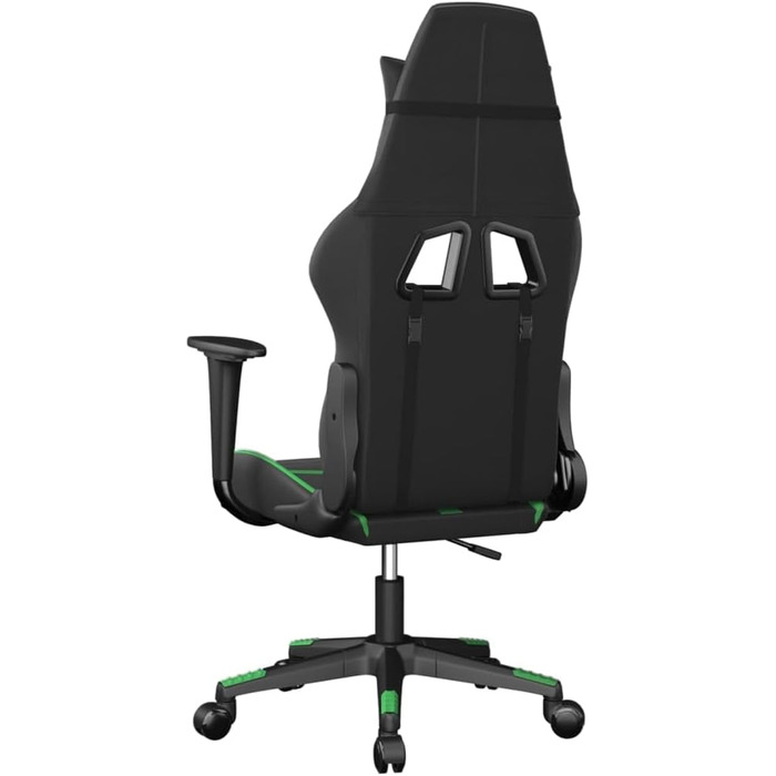 Ігрове крісло, чорно-зелена штучна шкіра, офісне крісло, ігрове крісло, обертове крісло, стілець для столу - 3143668