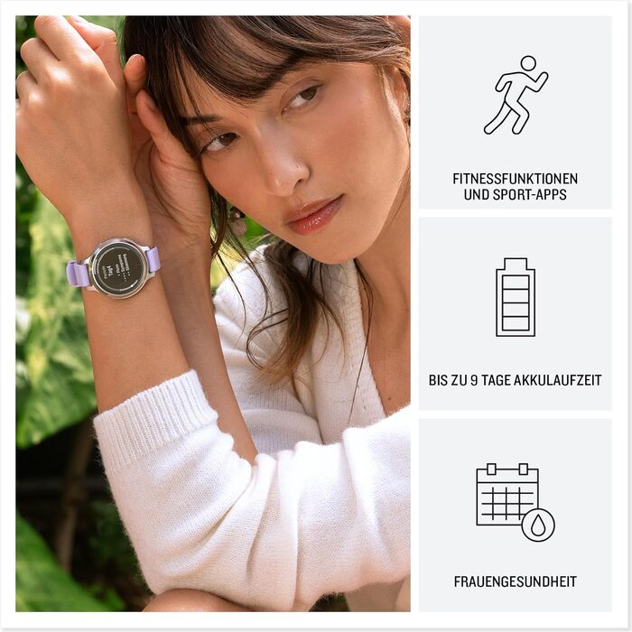 Модний смарт-годинник, 1-дюймовий сенсорний дисплей, до 9 днів роботи від акумулятора, понад 30 спортивних програм, функції для здоров&39я та фітнесу, сповіщення, Garmin Pay, вбудований GPS Lily 2 Active Bone/Lunar Gold, 2 Active 38mm -