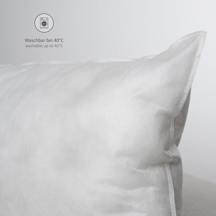 Подушки Bodyprotect 80 x 80 см, комплект з 2 шт. , подушки Ecoline з нетканого спанбонду, комплект постільної білизни подвійного розміру зі 100 мікрофібри, можна прати, білий колір