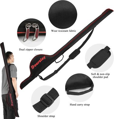 Сумка для вудок 160 см, портативна сумка для вудок, складна сумка для вудок, сумка-органайзер великої ємності для вудок