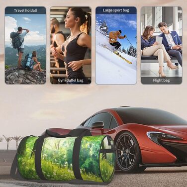 Спортивна сумка-мішок для подорожей та пляжу, з весняним природним принтом Краєвид, чорна, універсальний розмір, дорожня сумка