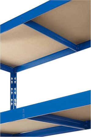 Міцний стелаж Rom 178,5 x 130 x 60 см Синє порошкове покриття 4 полиці, кожна з максимальним навантаженням 250 кг Полиця для зберігання, металева полиця, полиця для підвалу (130 x 178,5 x 60 см)