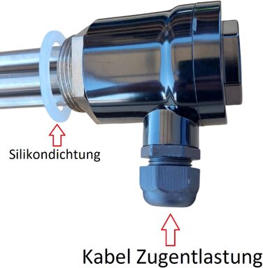 Електричний нагрівальний елемент 400 В з кришкою та захистом від натягу кабелю 3 кВт - 4,5 кВт - 6 кВт - 9 кВт - 12 кВт (6 кВт (3x2 кВт))
