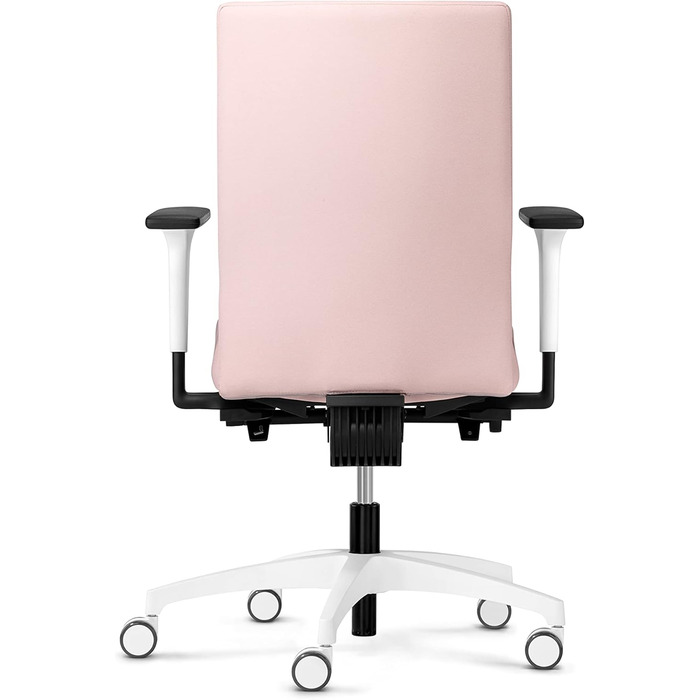 Ергономічне офісне крісло, зроблене в Німеччині Зручна спинка з регулюванням висоти Індивідуально регульована глибина сидіння (світло-рожевий)