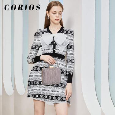 Елегантна вечірня сумочка блискуча сумка-клатч на ланцюжку для весілля, випускного або коктейльної вечірки, жіноча коричнева