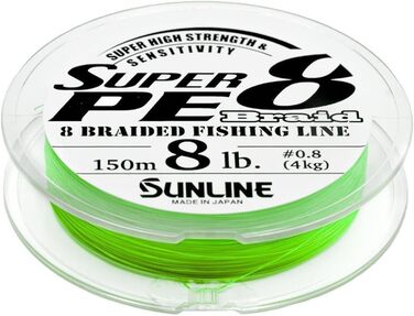 Кг PE 0,8, 8 Braid Light Green 8LB/4