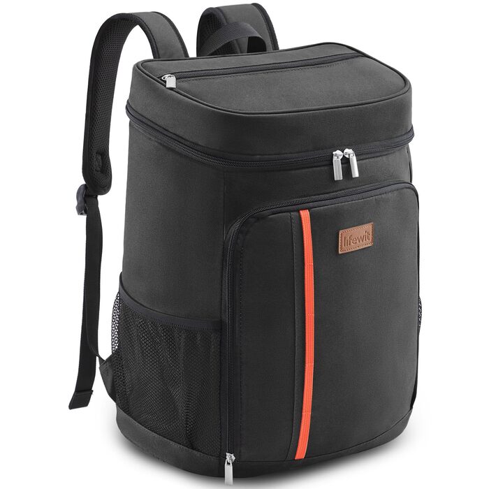 Рюкзак-холодильник Lifewit 30L на 36 банок, герметичний рюкзак-холодильник, водонепроникна ізольована сумка для обіду для чоловіків, жінок, роботи, пікніків, пляжу, кемпінгу, подорожей, чорний L
