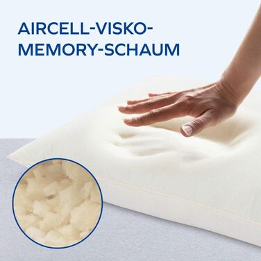 Подушка MLILY від Bestschlaf Lono, зручна в&39язкоеластична подушка розміру XXL, універсальне використання, знімний чохол Seaqual, який можна прати, сертифікована Oeko-Tex та CertiPur