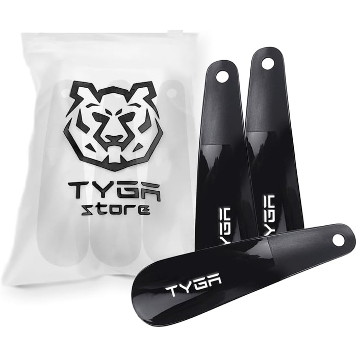 Чорний ріжок для взуття, універсальний - для всіх туфель, каблуків, черевиків і кросівок (лічильник - зручний для чоловіків, жінок