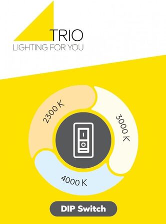 Стельовий LED-світильник Trio Leuchten Darvin 649110131, матовий білий метал, 34 Вт, регульована колірна температура, Switch Dimmer
