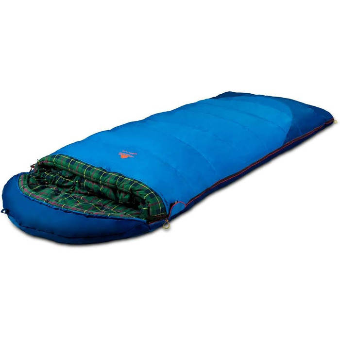 Спальний мішок Alexika Tundra Plus, теплий, зручний, прямокутний трисезонний спальний мішок-ковдру для дорослих та сімей, для кемпінгу на природі за низьких температур до -2C з компресійним чохлом, правий