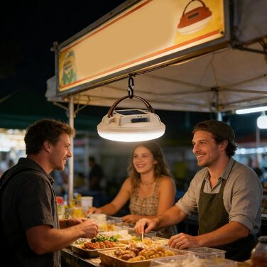 Сонячний ліхтар для наметів, акумуляторний світлодіодний ліхтар з 4 режимами, кемпінгові ліхтарі для випадків відключення електроенергії, для походів, подорожей з рюкзаком, нічних наметів, роботи, бежевий