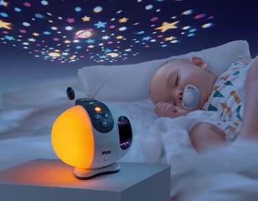 Радіоняня з камерою, зіркова проекція, вільний від високочастотного випромінювання в режимі Eco, радіус дії макс, 410