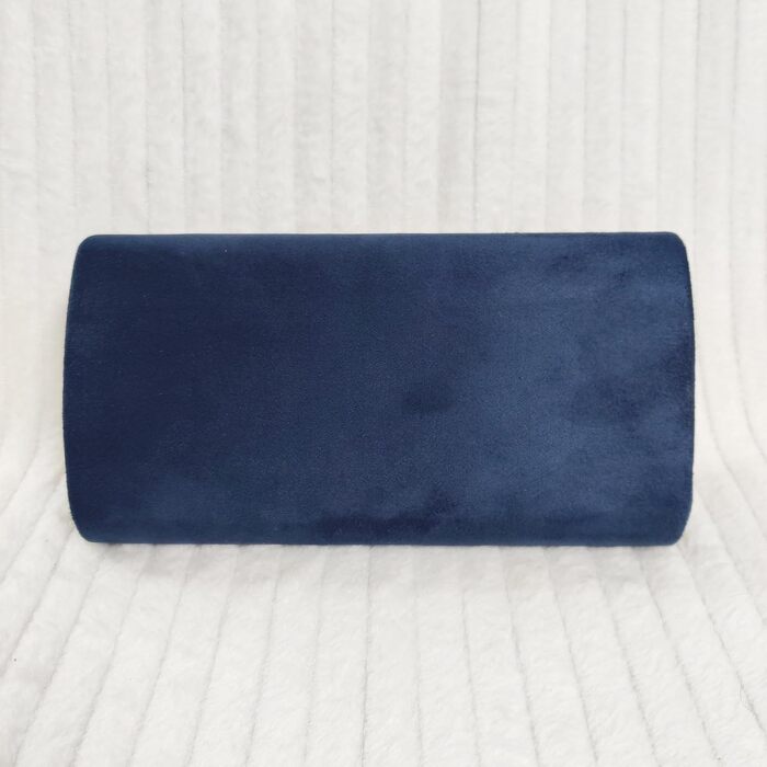 Сумка з замші, однотонна, для весілля, балу, вечірки, середнього розміру, темно-синя