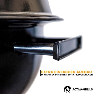 Чайник-мангал ACTIVA Montenegro Преміум-мангал з регульованою подачею повітря, високоякісною решіткою та кришкою Вугільний мангал