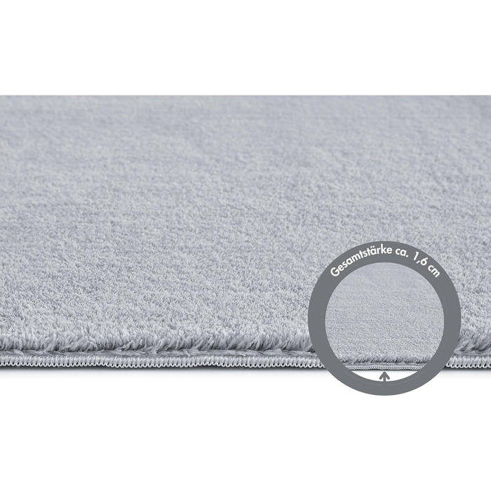 М&39який килимок для ванної кімнати andiamo Arezzo - нековзний килимок для ванної, можна прати в пральній машині та він довговічний, абсорбуючий килимок для ванної та душу, 80 x 80 см, сірий 80 x 80 см (квадратний) сірий