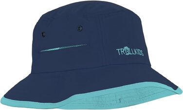 Дитяча шапка Trollkids Trollfjord 50, колір містичний синій/синій з озером
