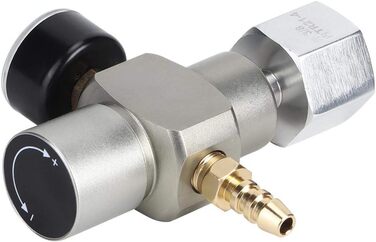 Регулятор тиску Duokon CO2 Редуктор тиску, 2 в 1 Міні-регулятор CO2 газу Газовий манометр з адаптером 3/8 дюйма на TR21.4