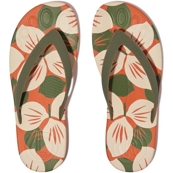 В&39єтнамки Fitflop Unisex Kinder Iqushion Kids Junior з принтом листя Erg. Flipflops Flipflop 17 EU Graugreun