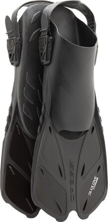 Ласти CRESSI Fins Bonete - Короткі ласти для дорослих, регульовані, міцні, легкі, зручні для подорожей, чорні/чорні, розмір S/M