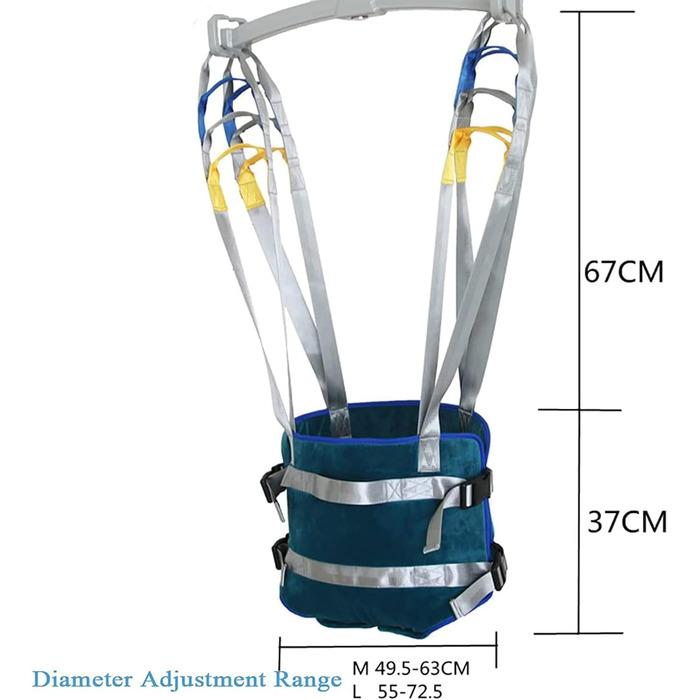 Слінг для унітазу, Підйомний ремінь для унітазу для душу, Домашнє використання, Спеціальний ремінь для ходьби, Ремені для підйому, Стоячи, Допоміжні засоби для ходьби, Ремінь (L)