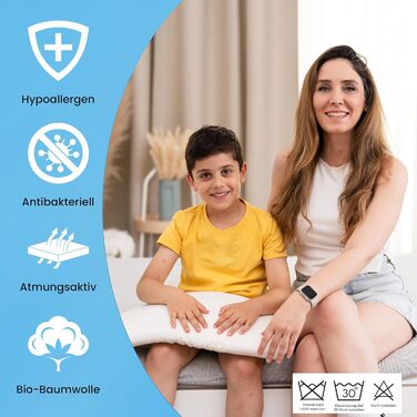 Дитяча подушка для дітей віком від 2 років, 50306 см - Ергономічна дитяча подушка з в&39язкопружної гелевої піни. Ідеально підходить для всіх дитячих ліжечок. Також ідеально підходить як супутник у подорожах.