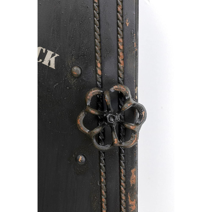 Сейф-скринька для ключів Kare Design, чорний, 324x13 см, шафа для зберігання, з 6 гачками, сталевий корпус, вінтажний, для вхідної зони