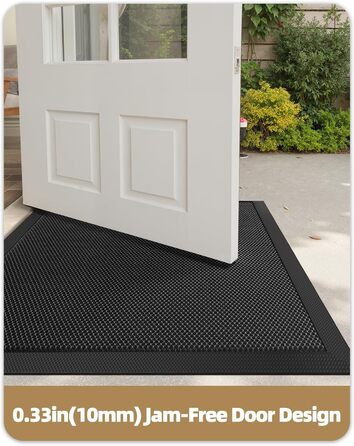 КОЛІР І ГЕОМЕТРІЯ Килимок для вловлювання бруду 43x76 см, Брудовідштовхувальний з низьким профілем, Вуличний килимок для дверей, Килимок для входу, Нековзний, Легко чиститься, Килимки для дверей, Килимки для вхідних дверей, Сірий 43 x 76 см (Прямокутний),