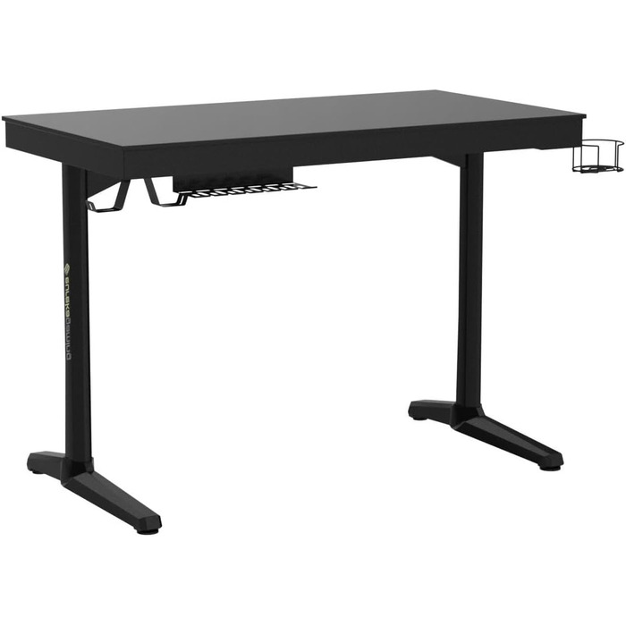 Ігровий стіл EUREKA ERGONOMIC з RGB-підсвічуванням 110 см, скляний ігровий комп&39ютерний стіл з музичним реактивним RGB-світлодіодним підсвічуванням через додаток, 110 x 60 см